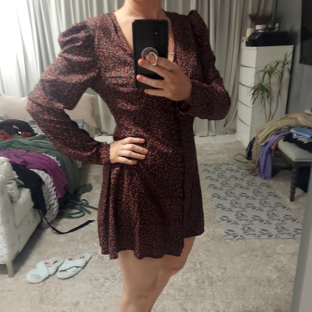 Missguided Brown summer skater dress